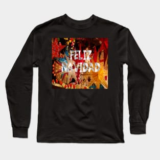 Feliz Navidad Spanish Christmas Holiday Celebration Long Sleeve T-Shirt